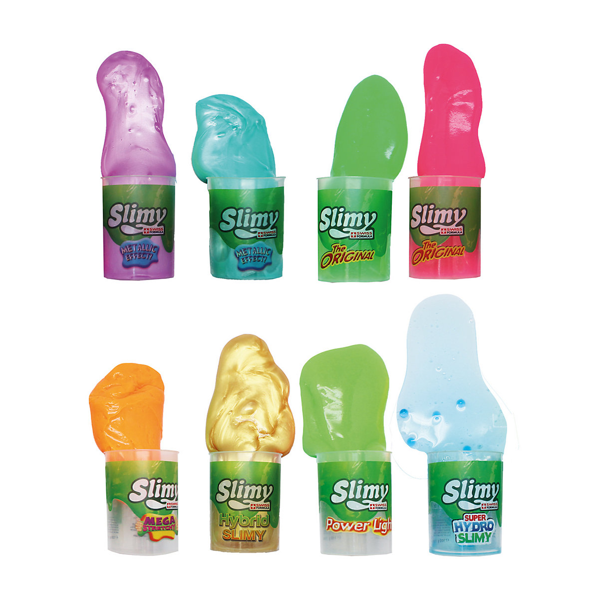 SLIMY® Super Set 8 x 100g - Original Slimy Slime Set mit 8 verschiedenen Spielmassen
