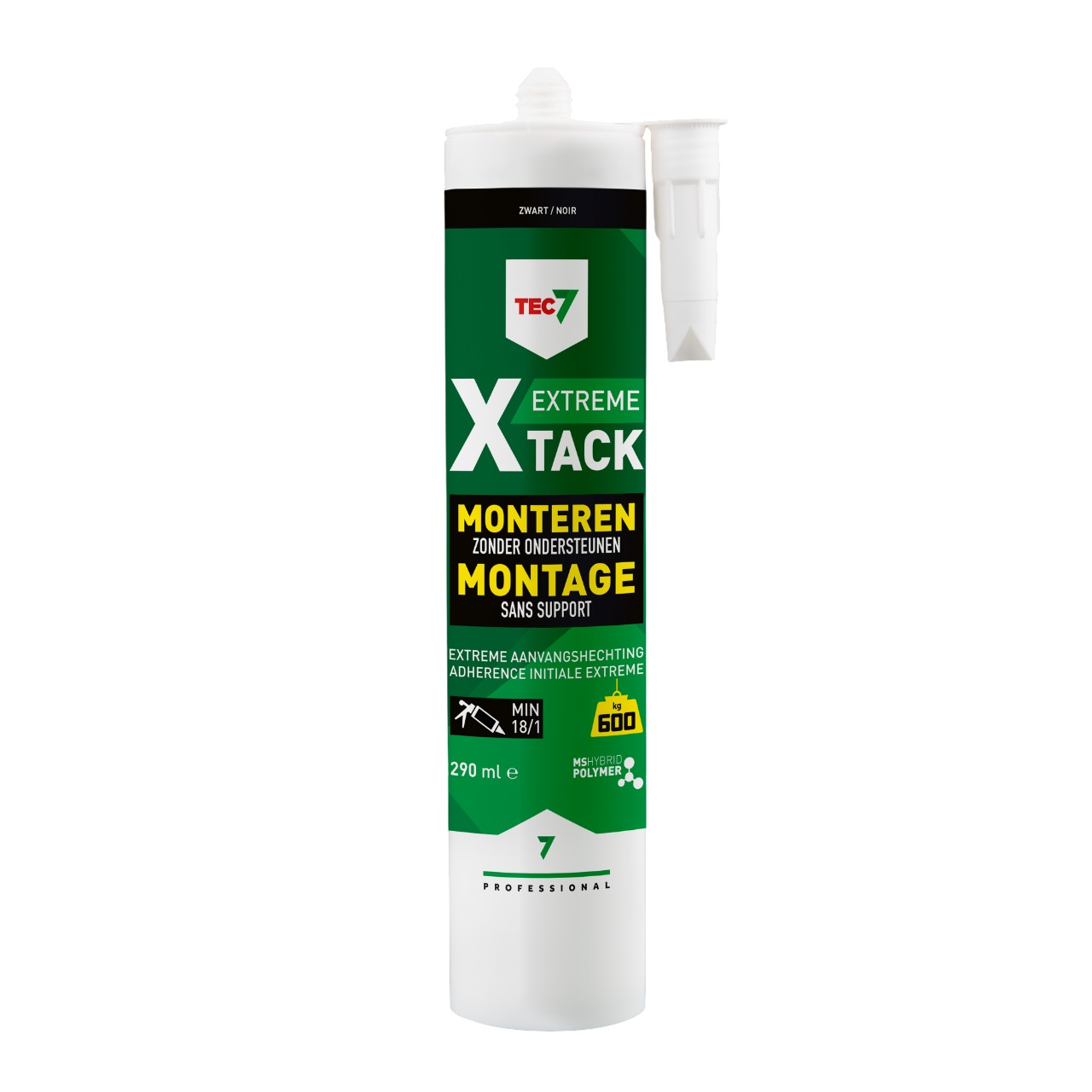 TEC7 534515000 X-Tack sort monteringstætningspatron 290 ml