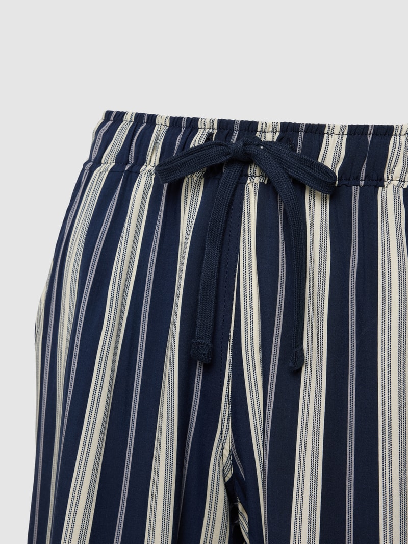 Pyjama-Shorts mit Streifenmuster in dunkelblau