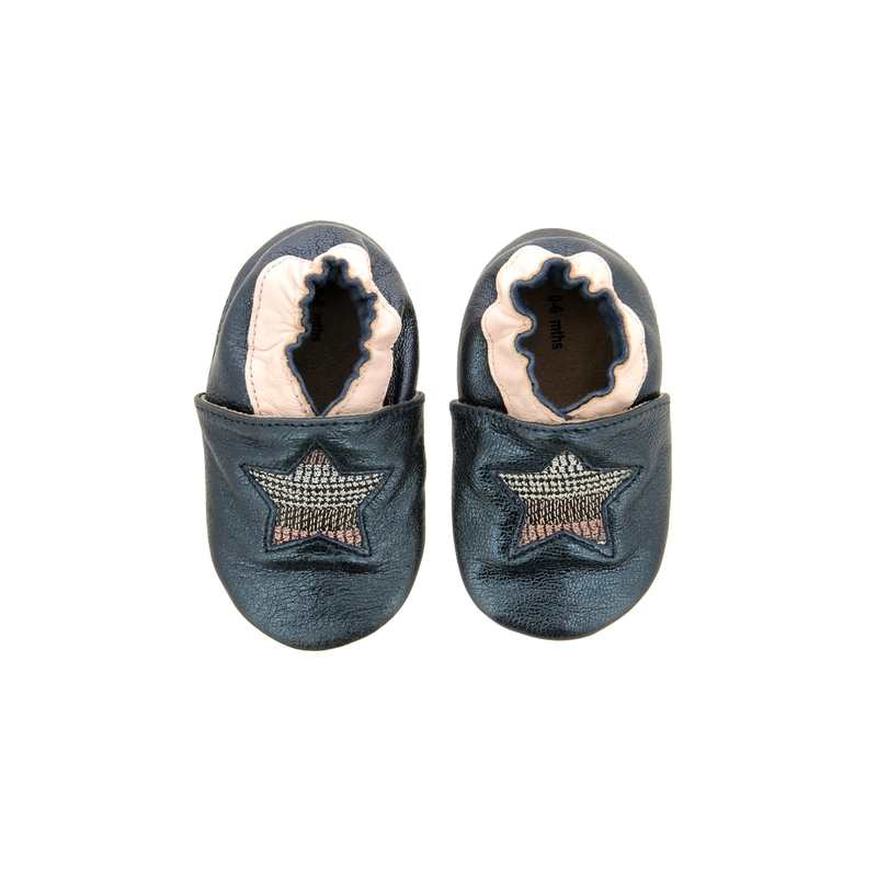 Chaussons cuir tannage vegetal Star Stripe