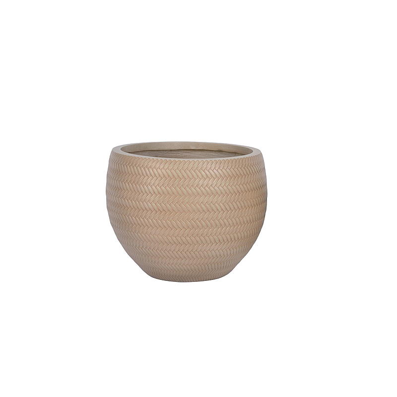 Home Potte ø 37 cm, brun, Herringbone