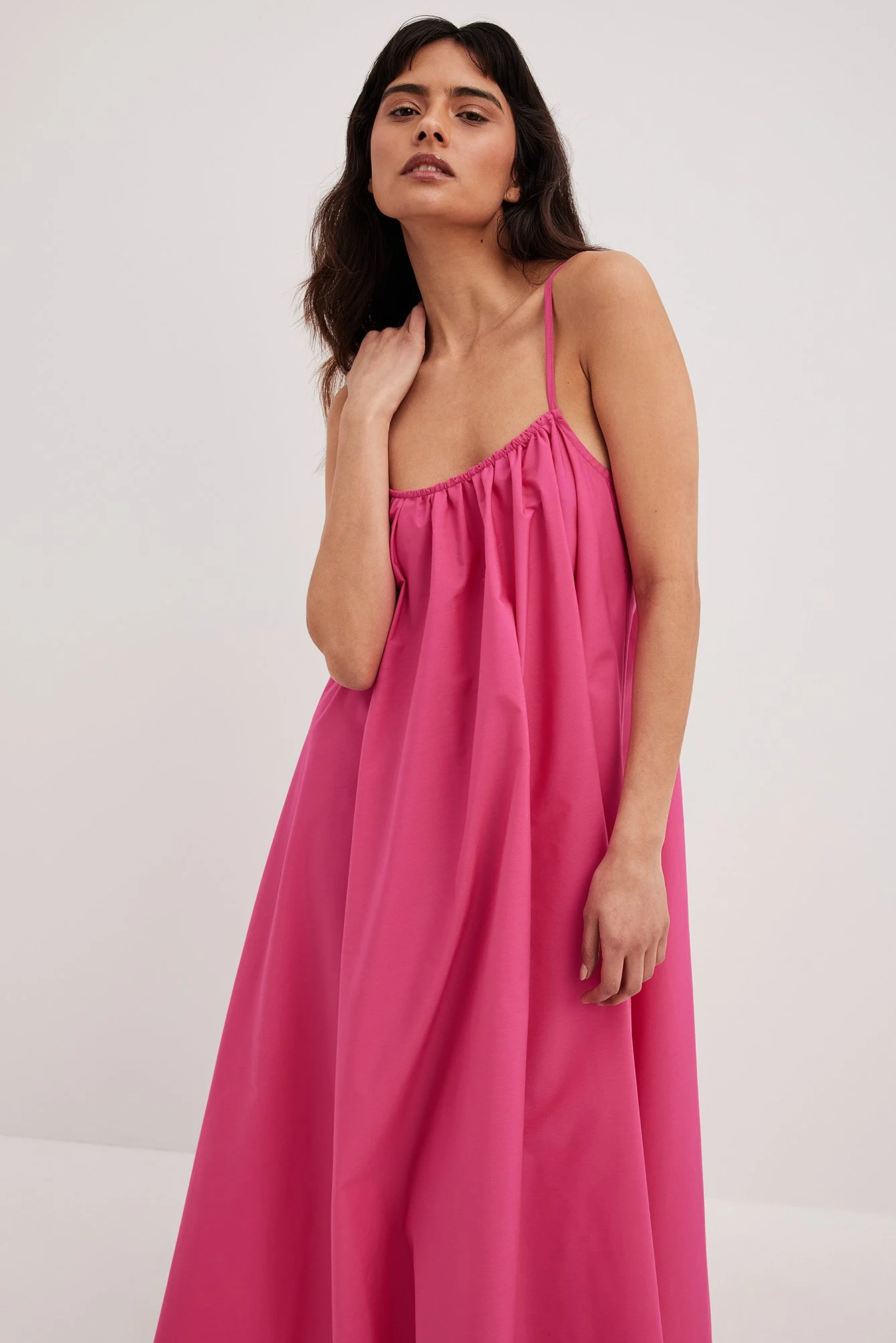 Fließendes Midikleid aus Baumwolle