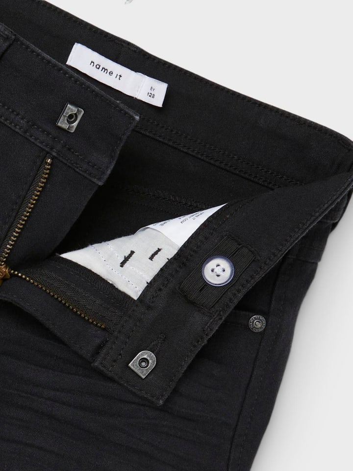 name it Stretch Jeans Shorts Kurze Denim Hose 5-Pocket in Schwarz günstig kaufen 158