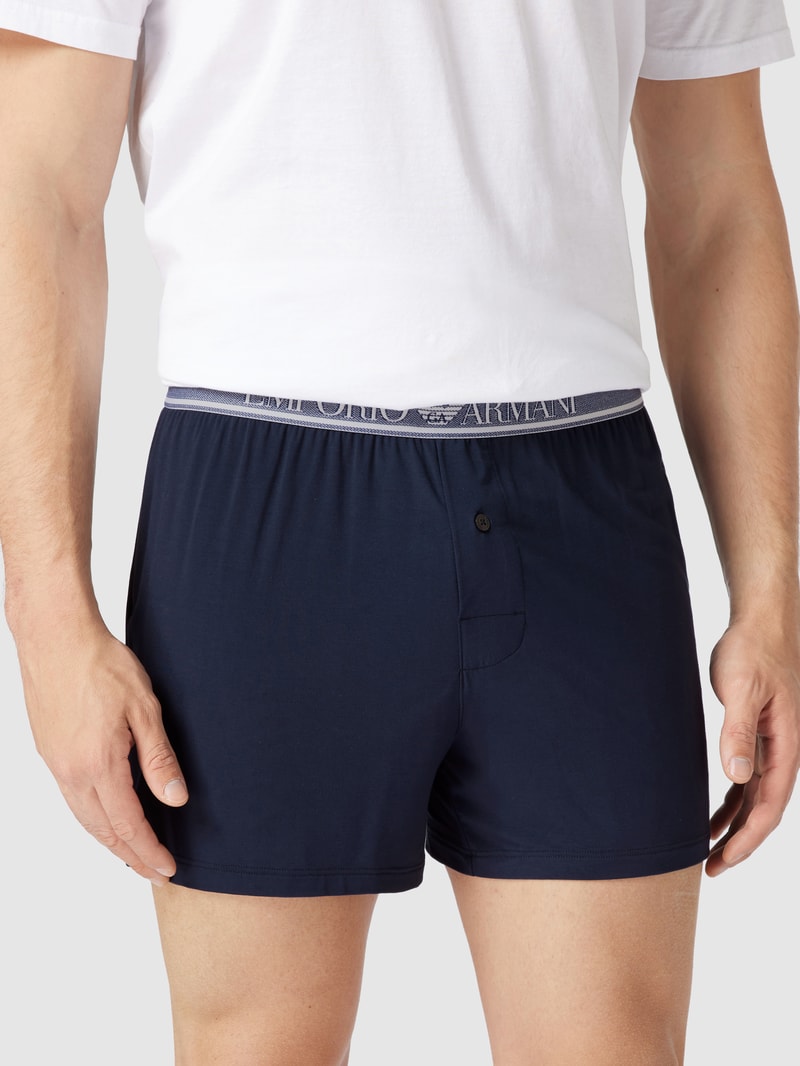 Pyjama mit Label-Details in dunkelblau