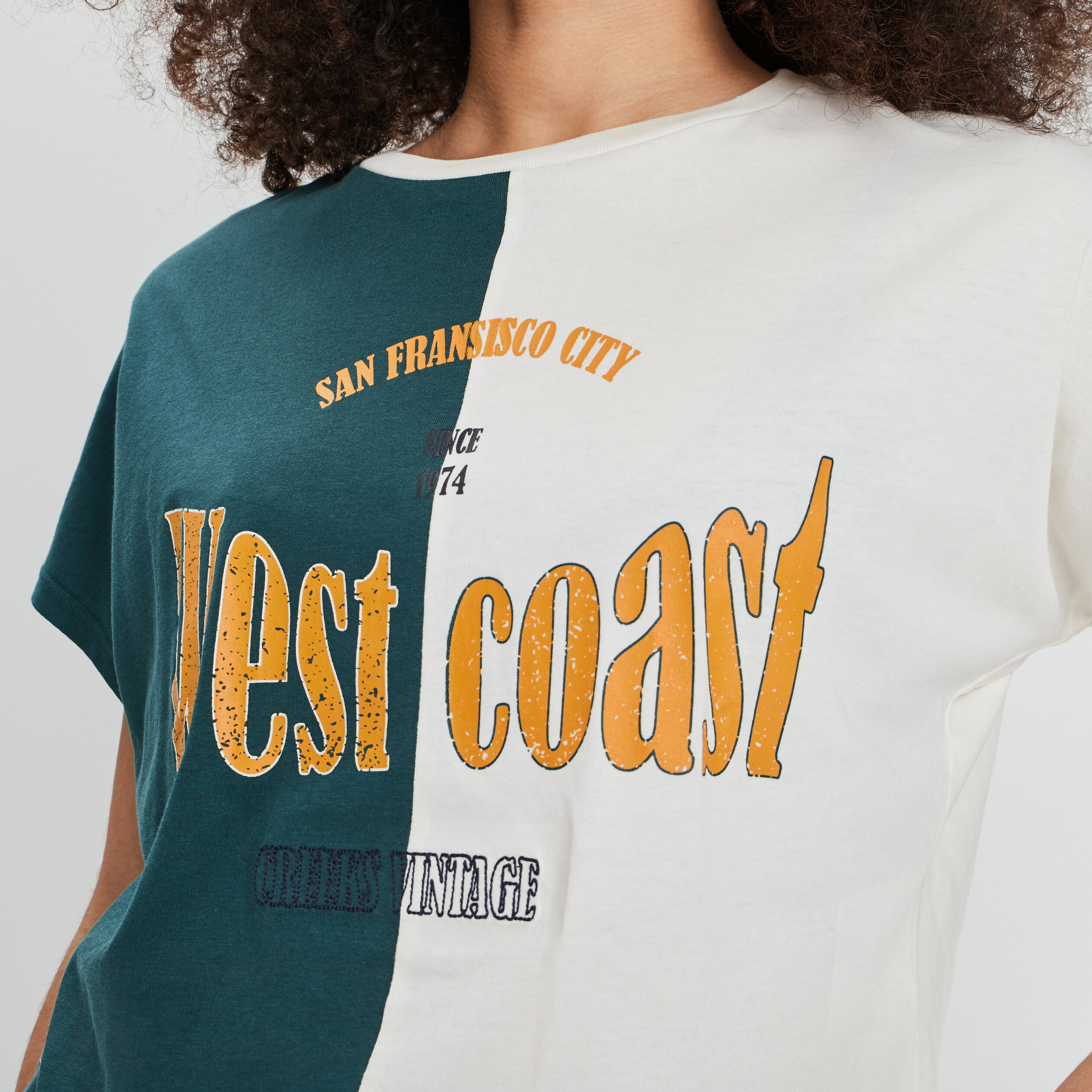 T-shirt manches courtes ivoire femme | La Halle