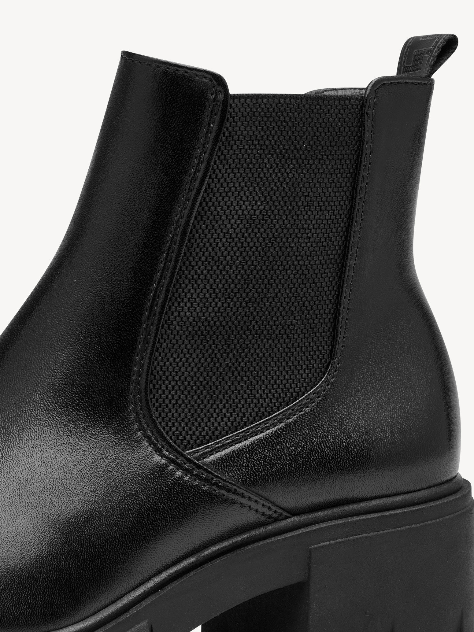 Bottine Chelsea en cuir - noir