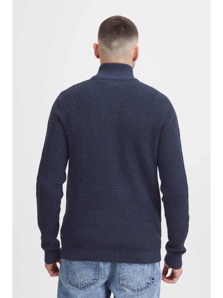 11 Project Strickjacke PRKimmo 21301063-ME  Lässige Strickjacke mit Perlfang in Blau günstig kaufen
