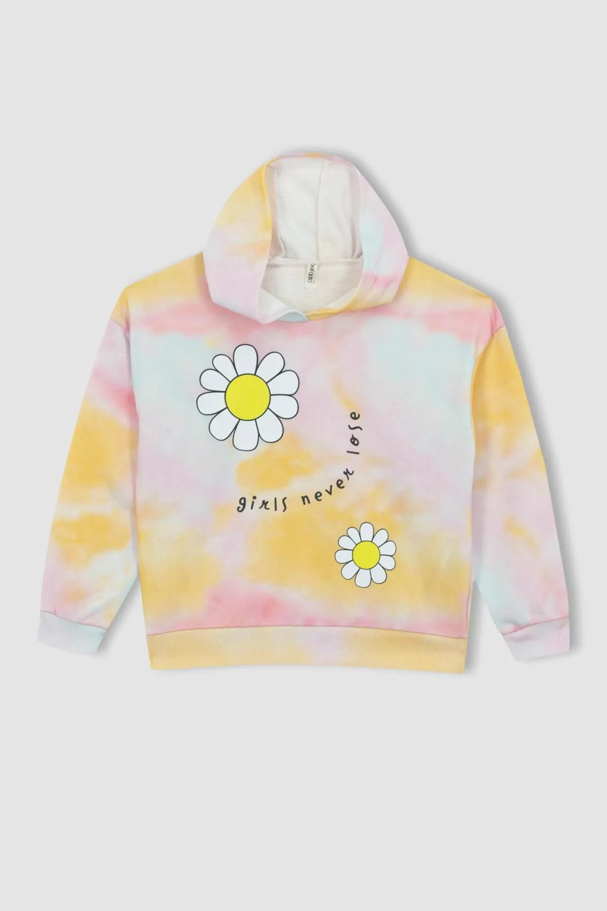 DeFacto  Dickes Mädchen-Sweatshirt mit Kapuze und Blumenmuster Z4170a623sp