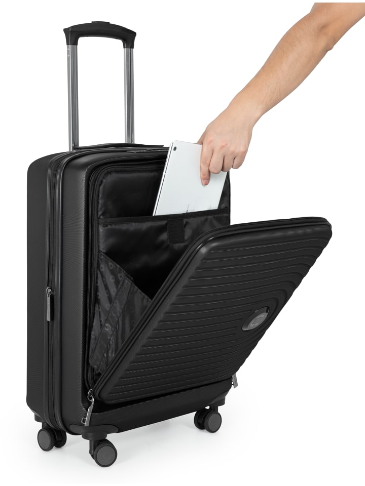 Hauptstadtkoffer Mitte - Handgepäck-Trolley Toploader, Laptop-Fach, TSA in Schwarz günstig kaufen S