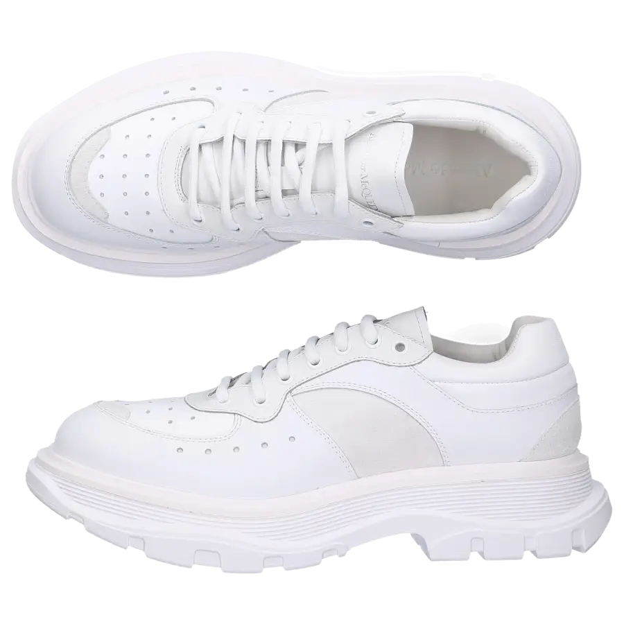 Alexander McQueen - Sneaker low WHRH5 Kalbsleder Nubukleder - weiß