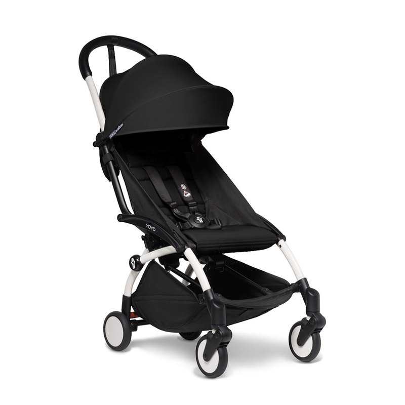 Poussette Yoyo2 4 roues châssis blanc assise 6+ noir Babyzen