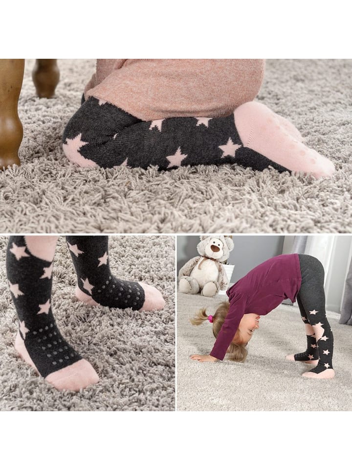 LaLoona Krabbelstrumpfhose - Sterne Rose - in rosa,grau günstig kaufen