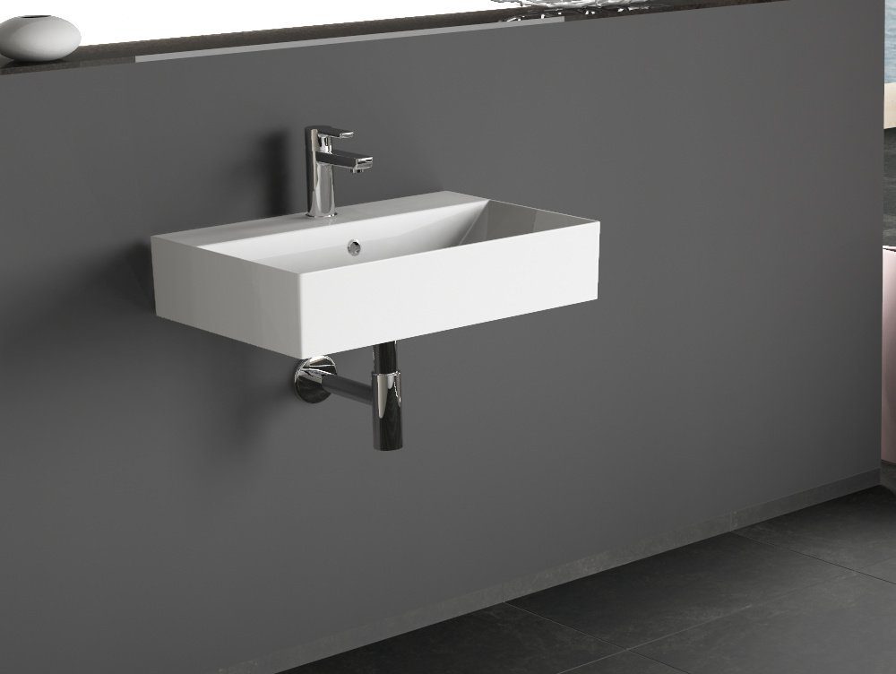 Aqua Bagno Aufsatzwaschbecken Aqua Bagno, Design Waschbecken Hängewaschbecken (Packung)
