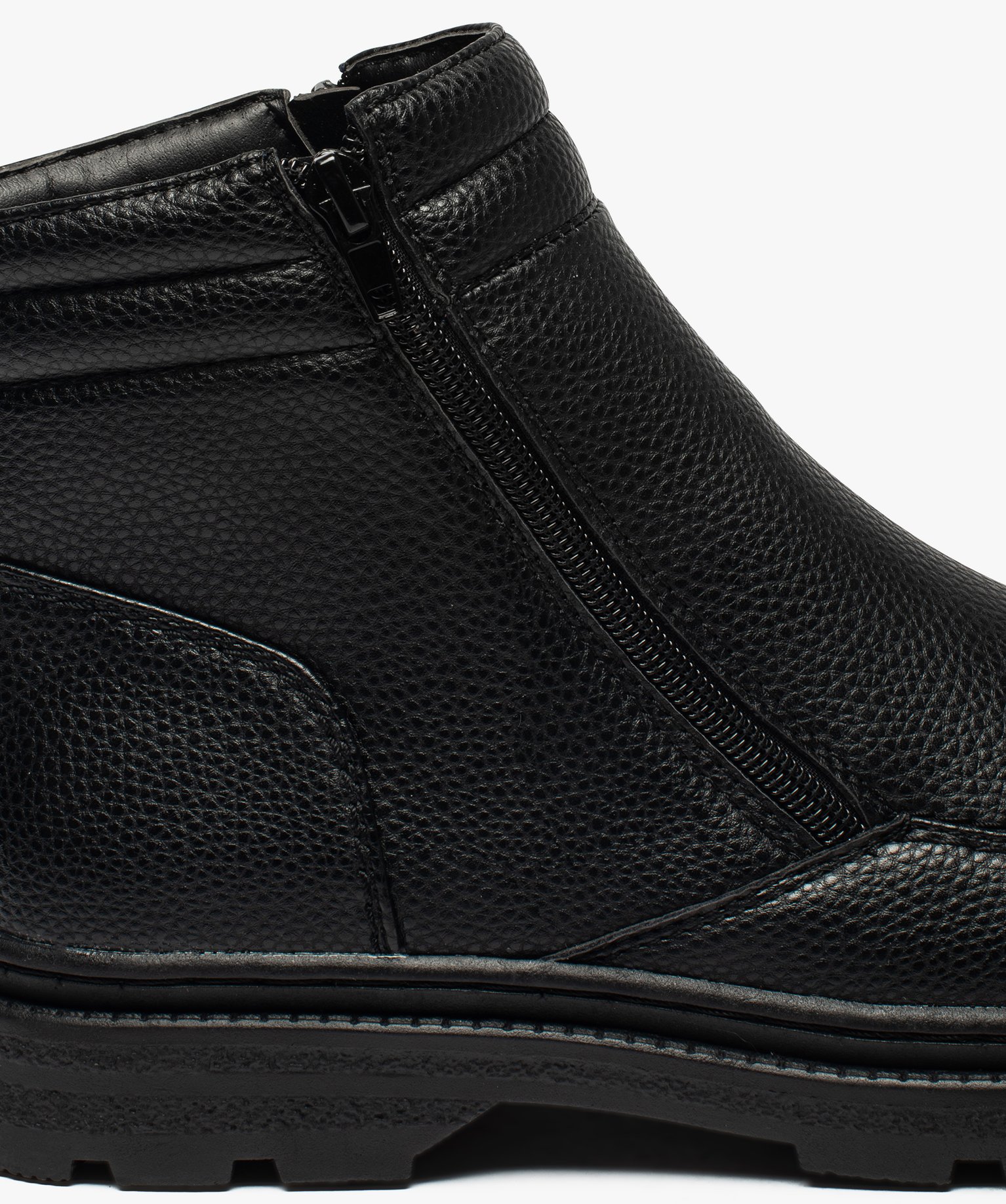 Boots homme double zip gamme confort noir | GEMO