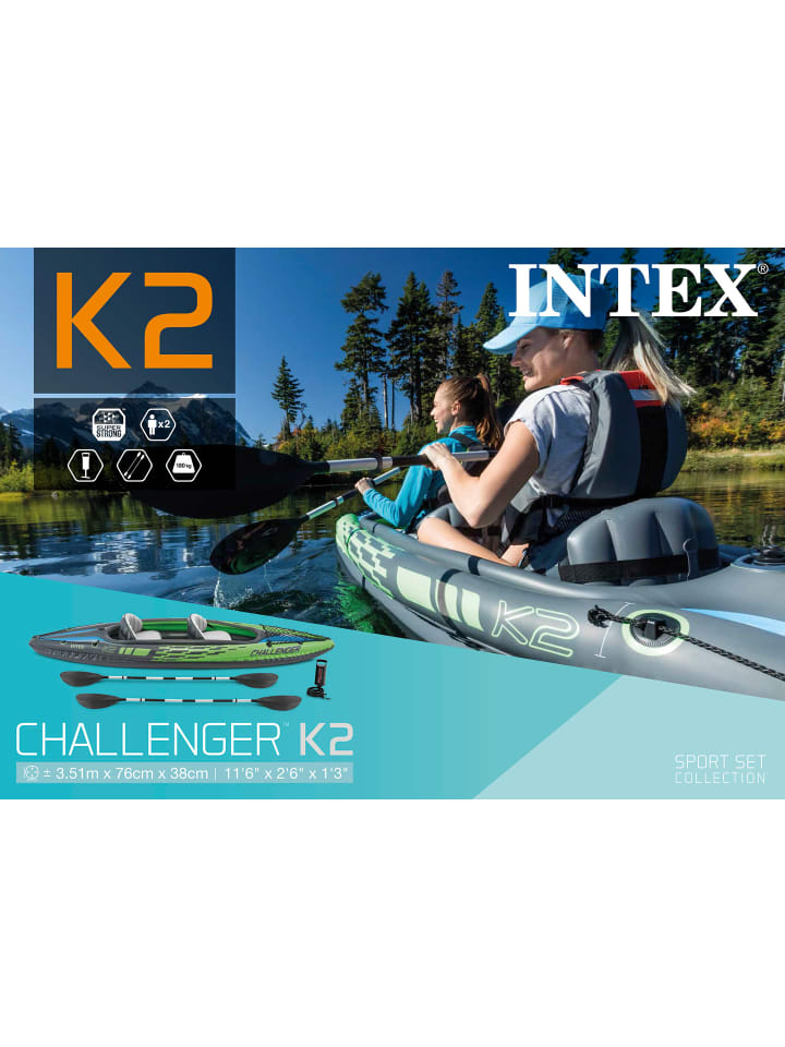 Intex Kajak - Challenger K2 (grün, 351x76x38cm) in grün günstig kaufen onesize