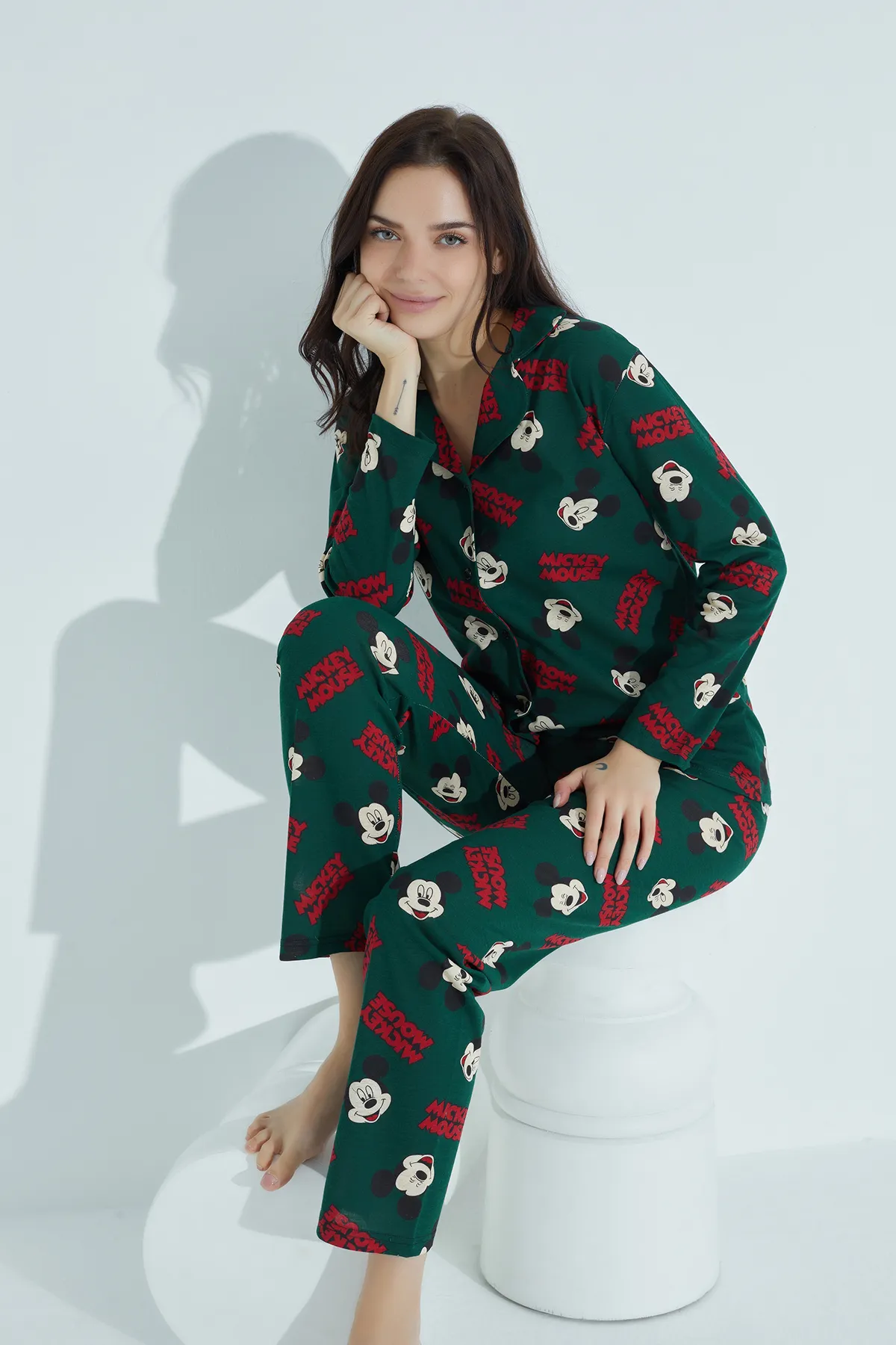 STRAWBERRY  Pyjama-Set aus Baumwolle mit Knöpfen