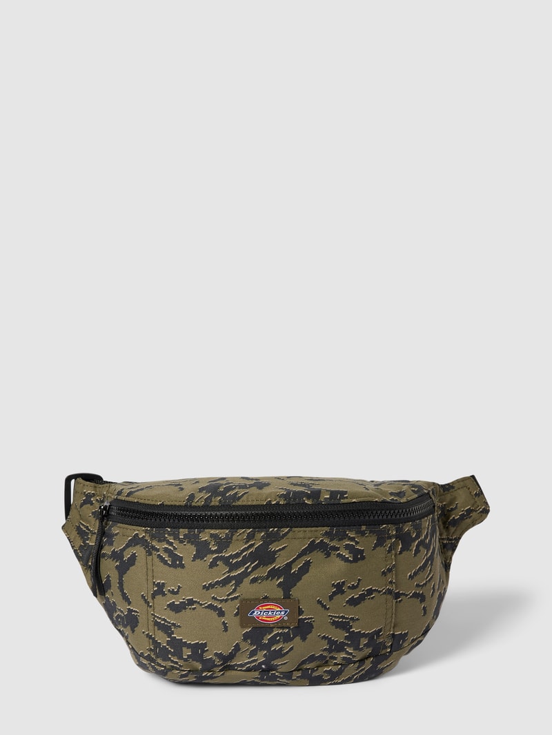 Bauchtasche mit Allover-Muster in khaki