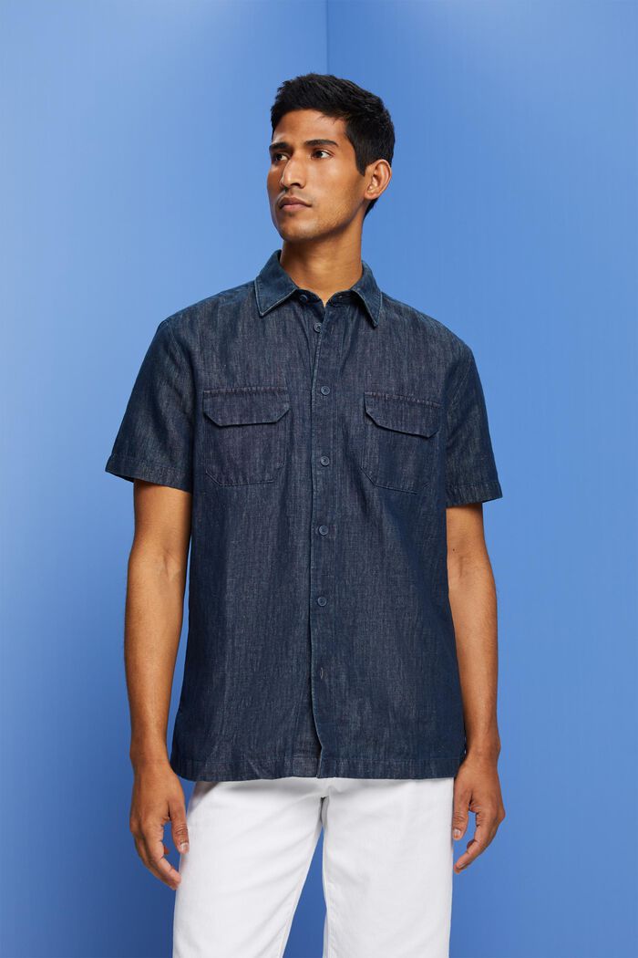 Kurzarmhemd im Jeans-Look
