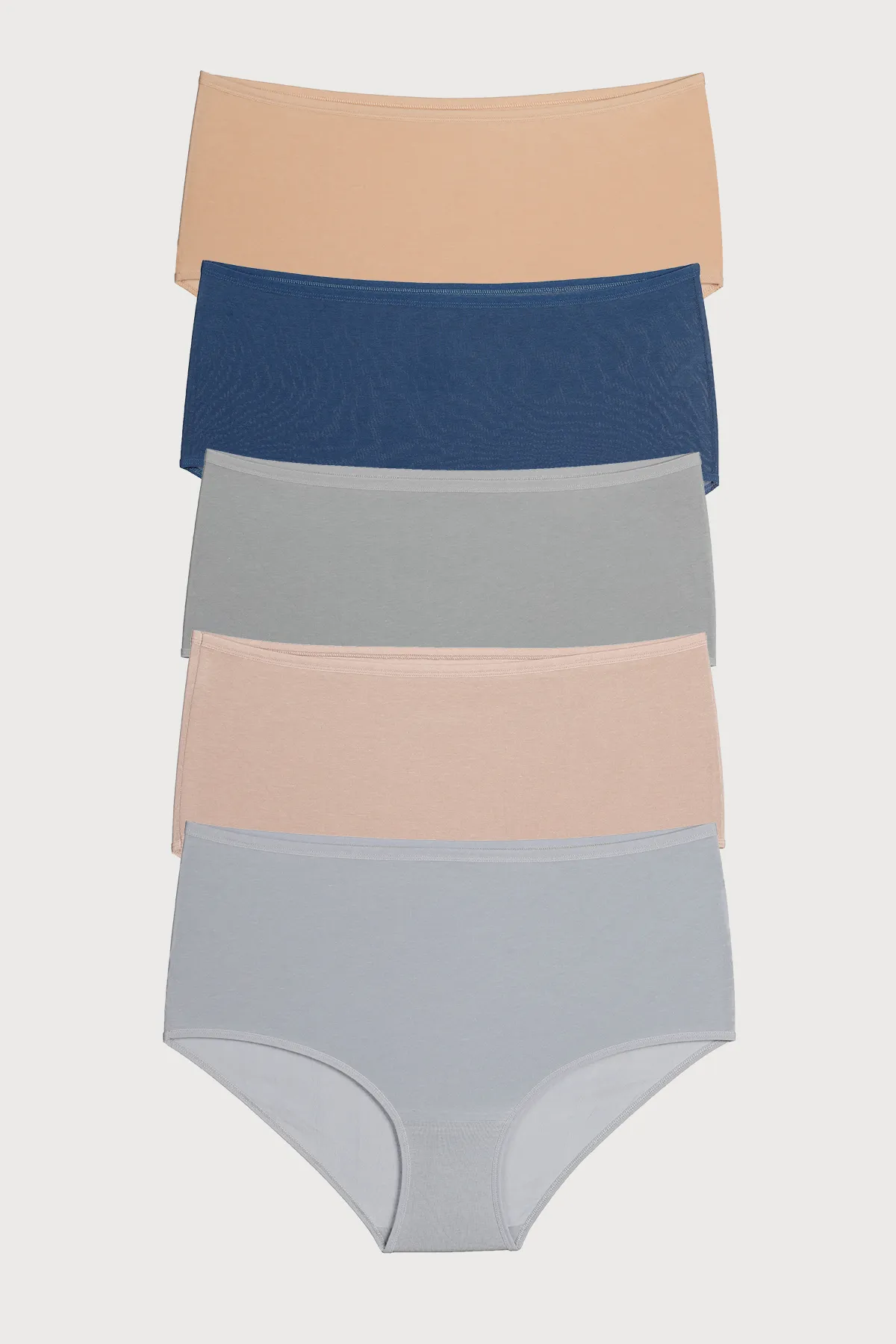 Nicoletta  Damen Slips Große Größe 5er Pack Baumwolle Lycra MIXCOLOR