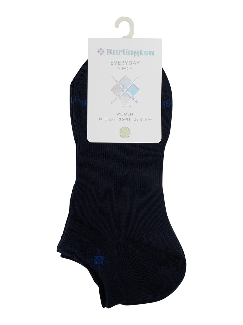 Sneakersocken im 2er-Pack Modell 'Everyday' in marineblau