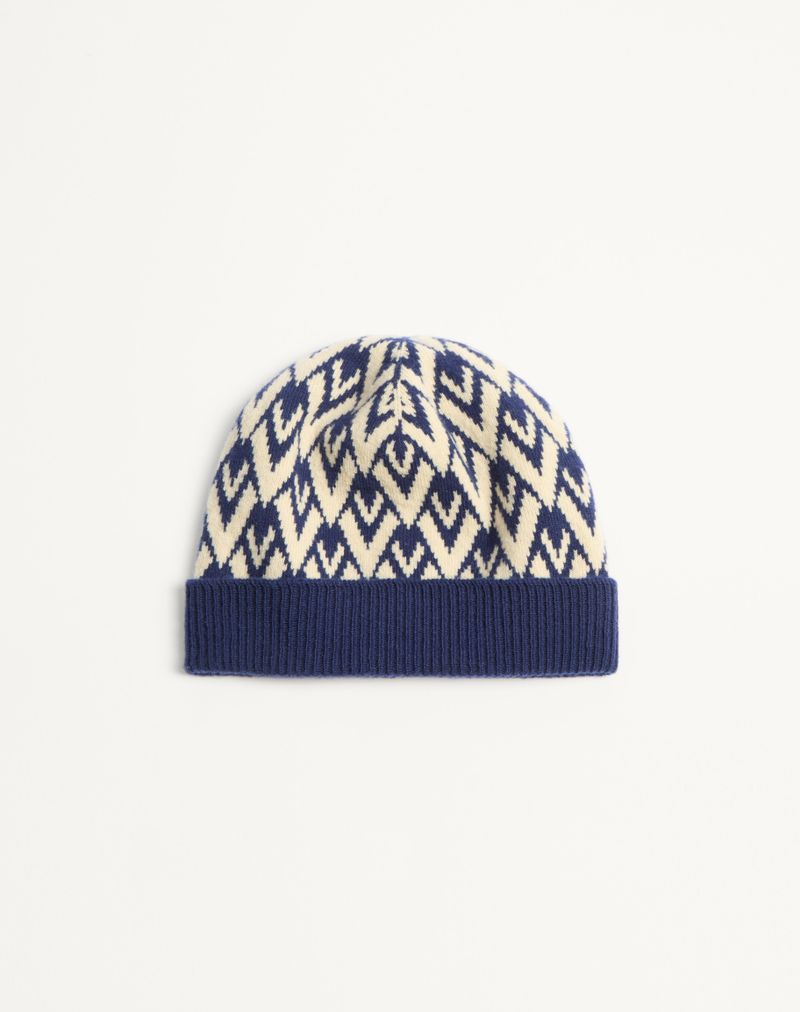 Beanie strikket Toute La V Signature i uld