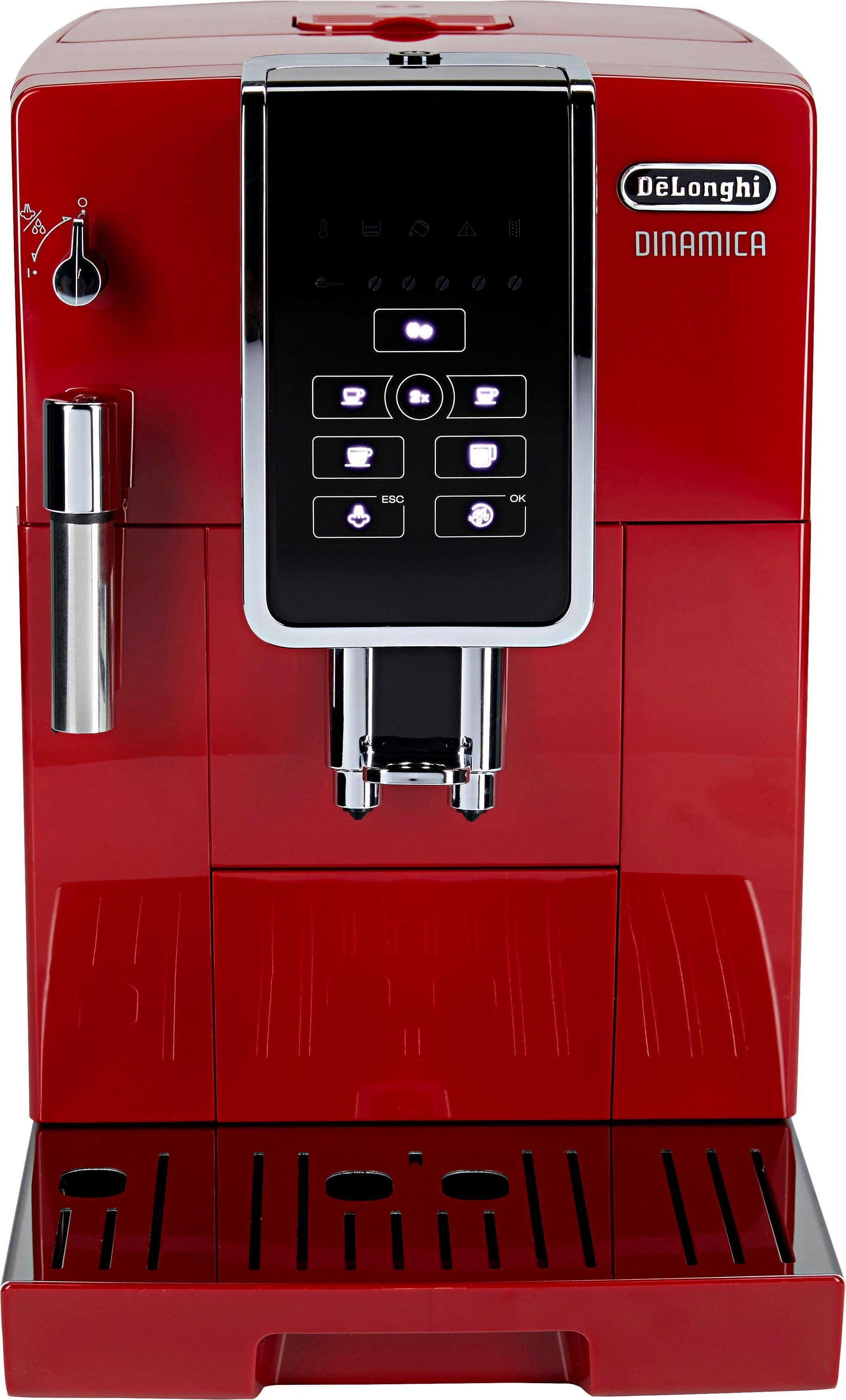 De'Longhi Kaffeevollautomat Dinamica ECAM 358.15.R, Sensor-Bedienfeld, inkl. Pflegeset im Wert von € 31,99 UVP