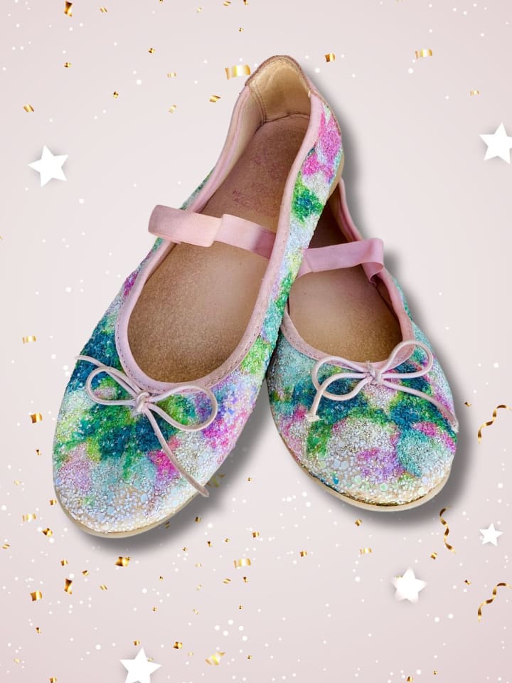 Pablosky Spangenballerinas in Grün/ Rosa günstig kaufen 34