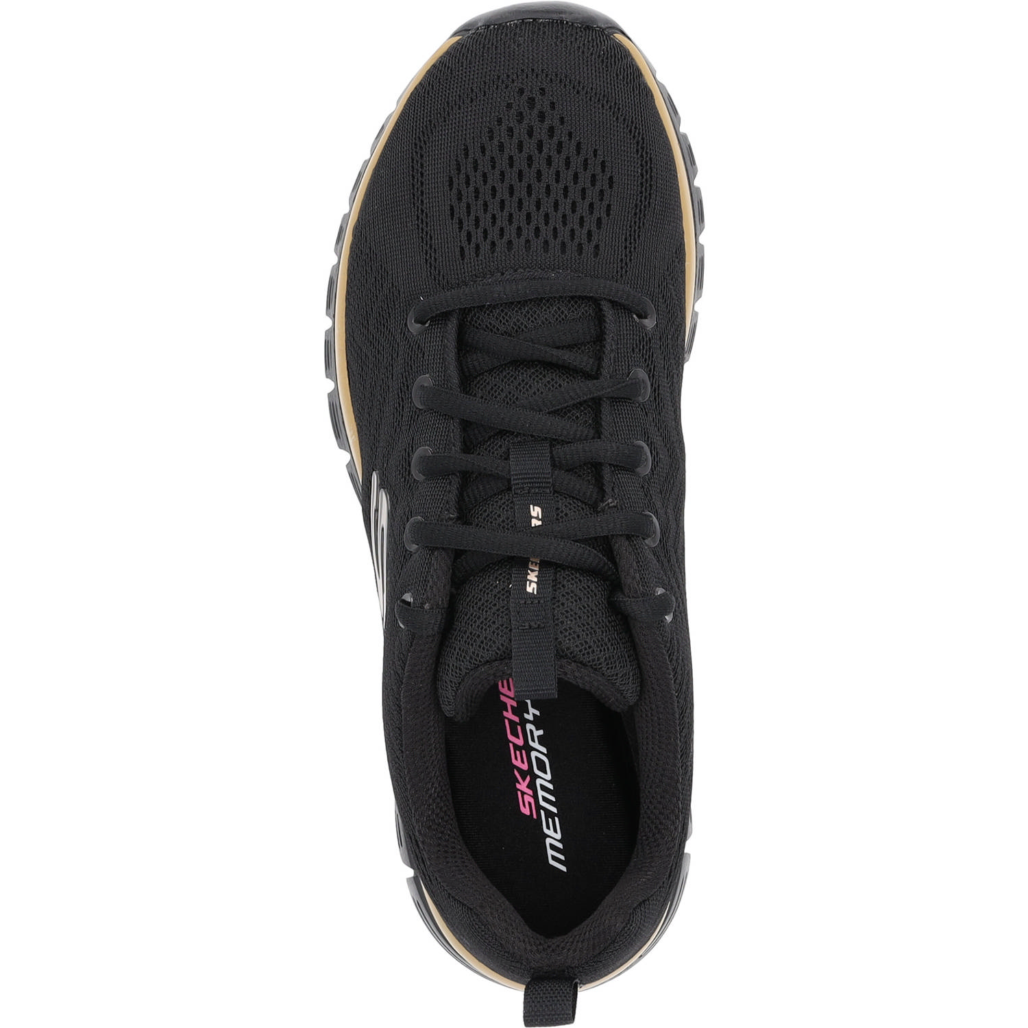 Skechers 12615, Sneakers Low, Damen, Schwarz (Black Rose Gold)