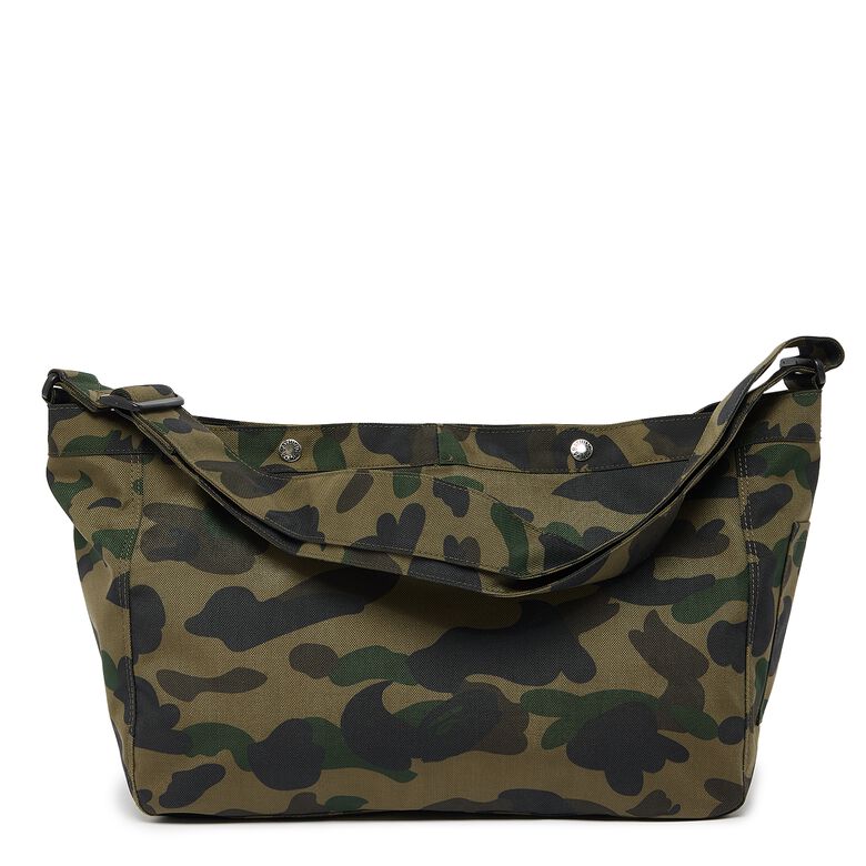 A Bathing Ape 1st Camo Cordura Shoulder Bag green