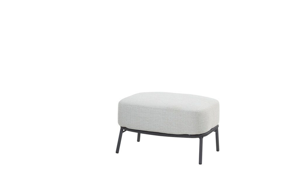 taste by 4 seasons Gartenlounge-Hocker 4Seasons Fabrice Loungehocker Anthrazit inkl. Kissen (1)