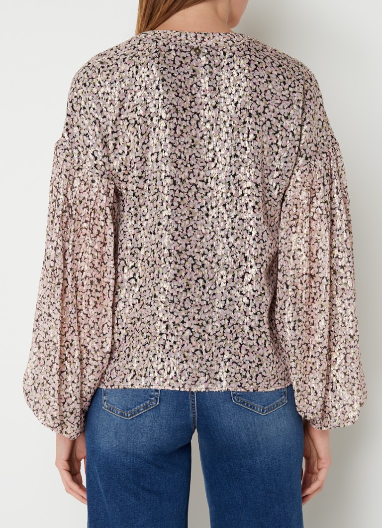 Túnica Liu Jo com estampa floral e lurex
