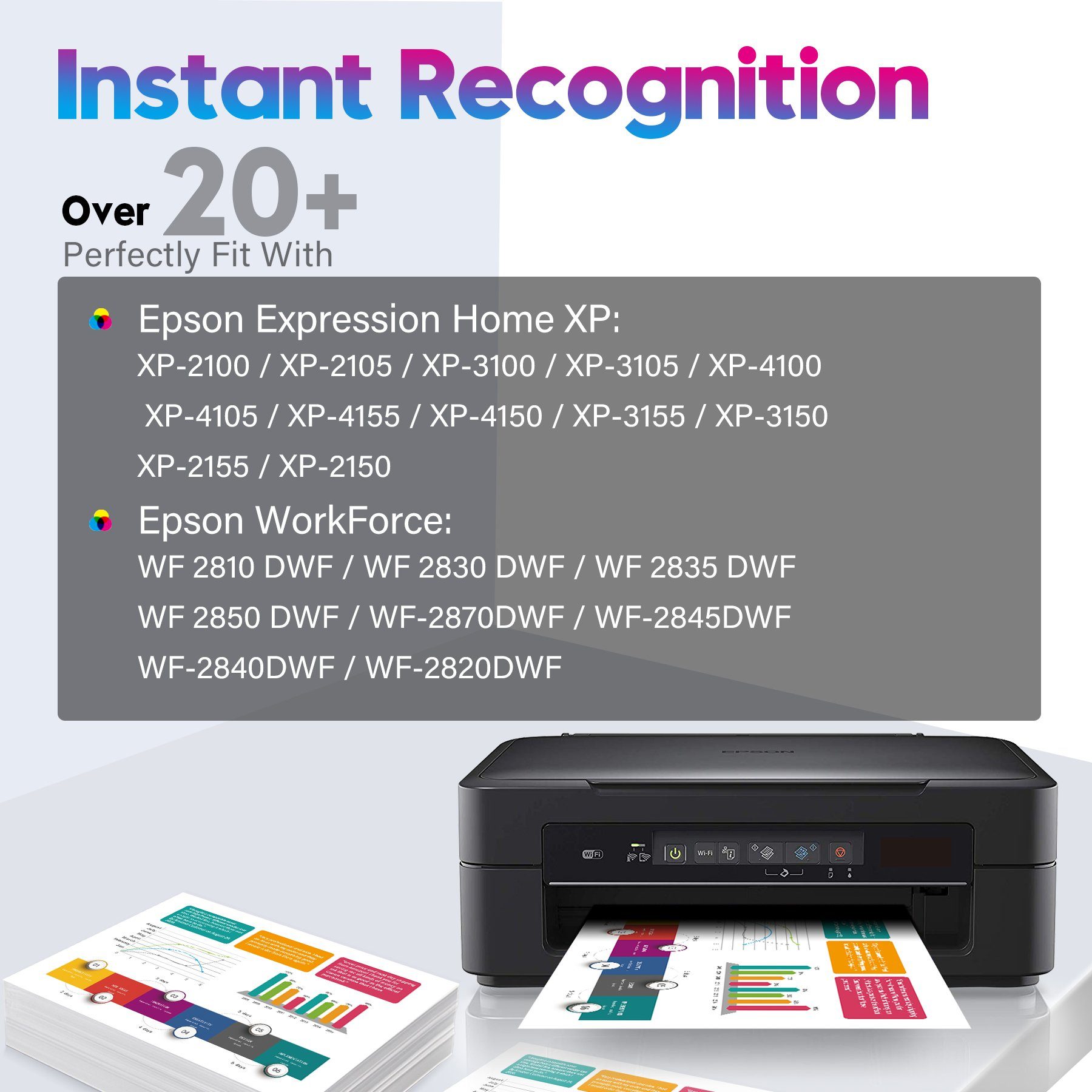 ONLYU ersetzt für EPSON 603 XL Multipack Tintenpatrone (XP-2100 XP-3100 WF-2830 DWF)