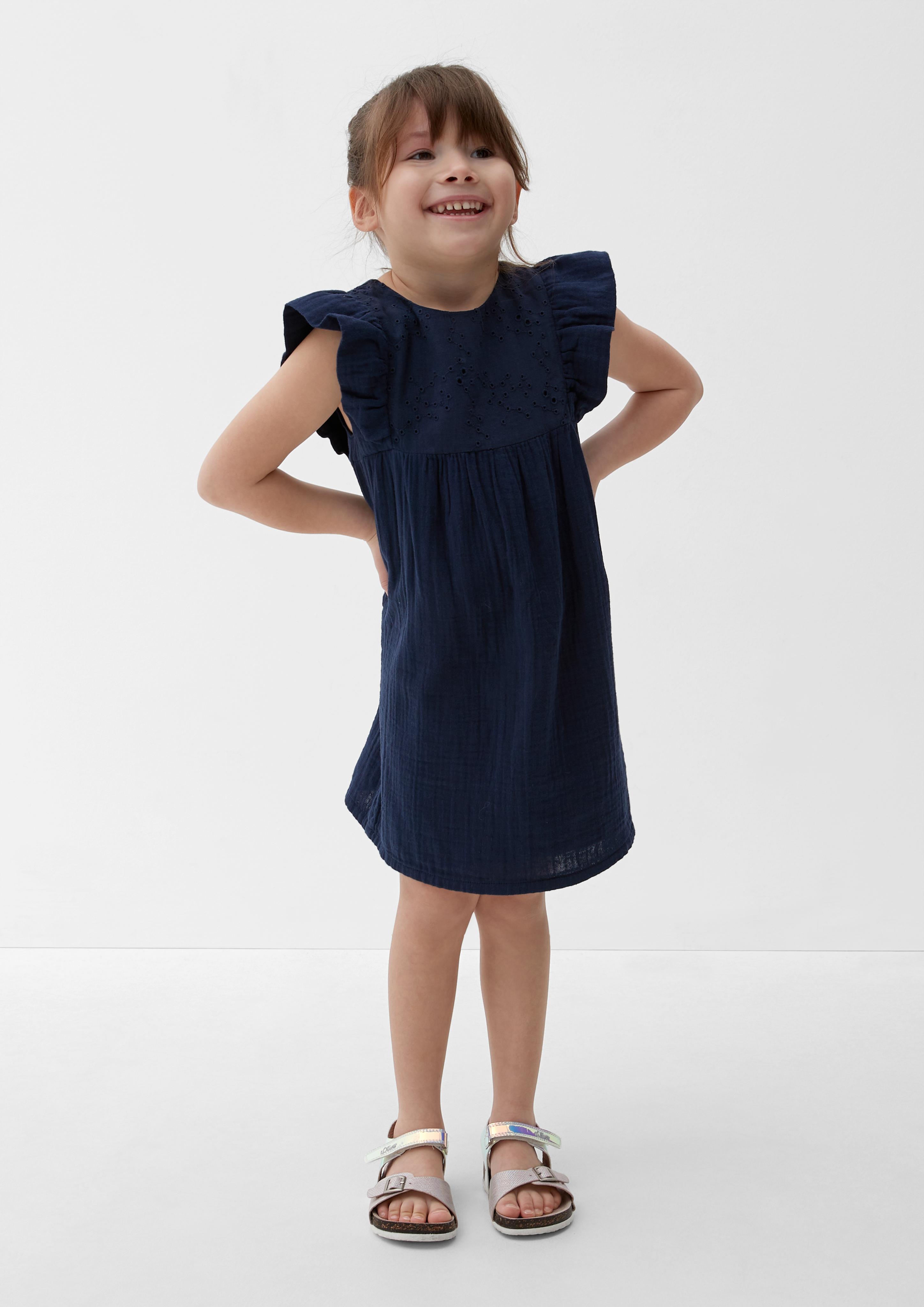 Musselin-Kleid mit Ajourmuster  2125292-5952