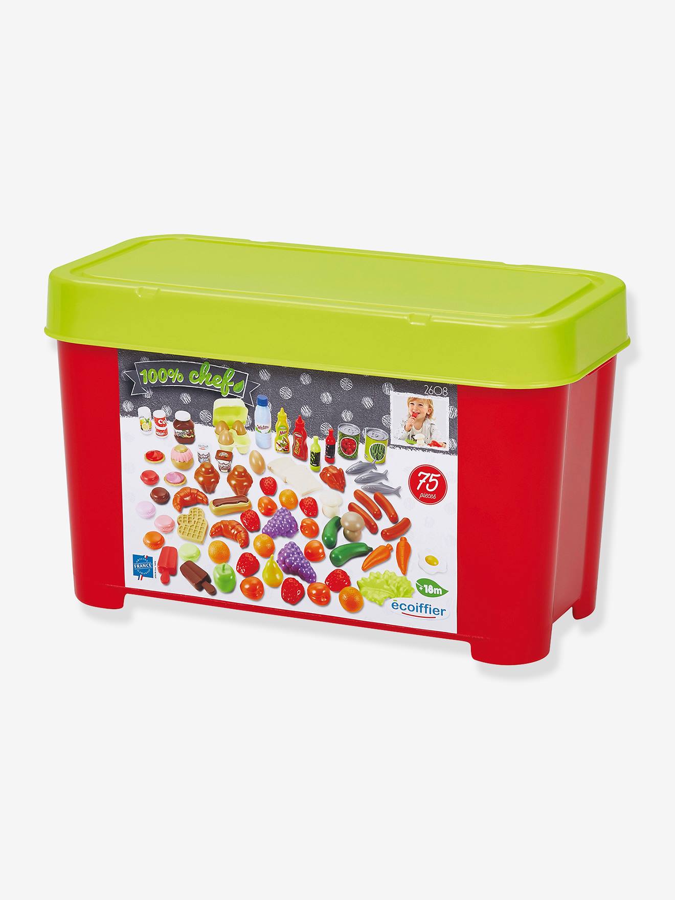 Ecoiffier Kinder Lebensmittel-Set ECOIFFIER, 75 Teile - rot