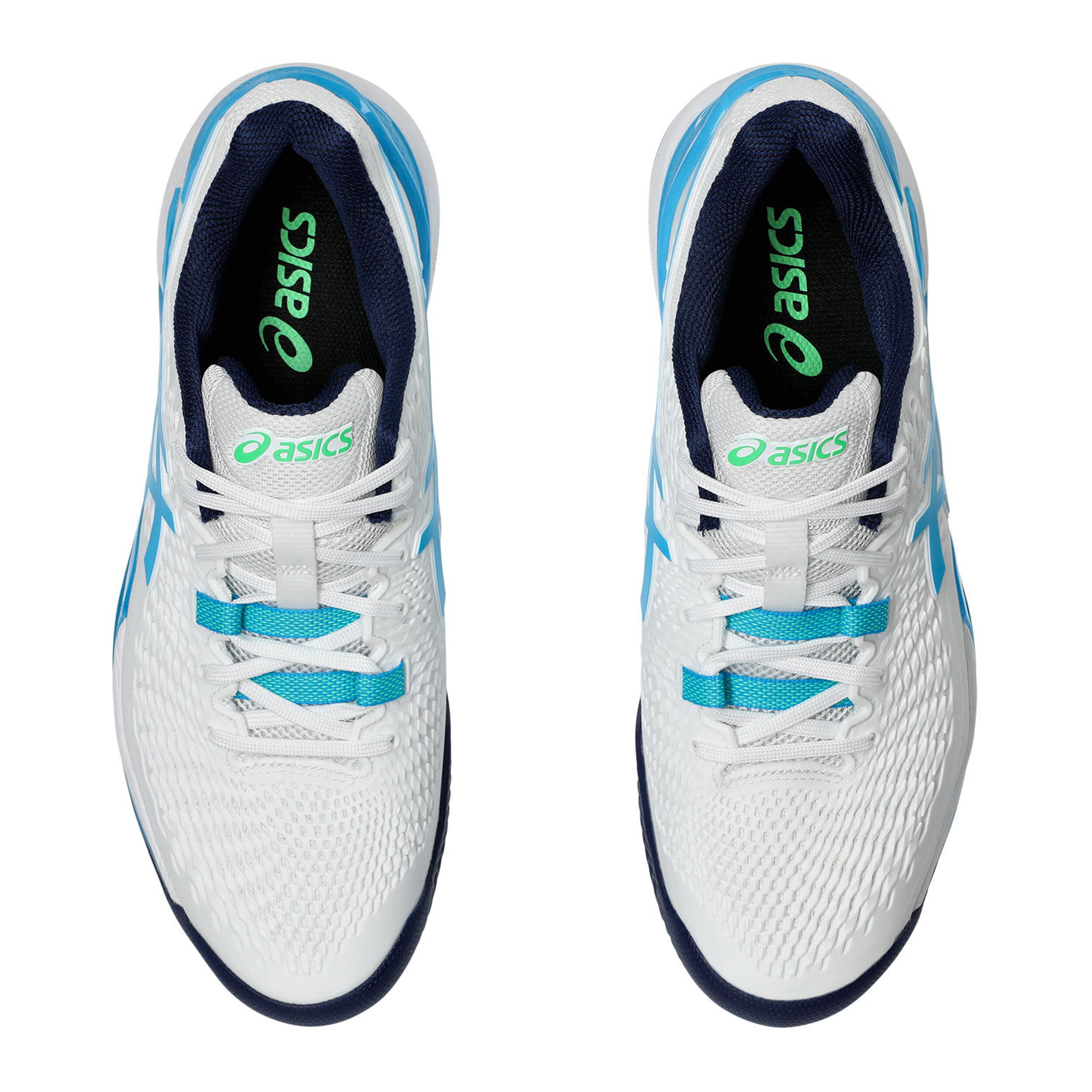 Gel-Resolution 9 Clay Sandplatzschuh Herren - Weiß, Hellblau