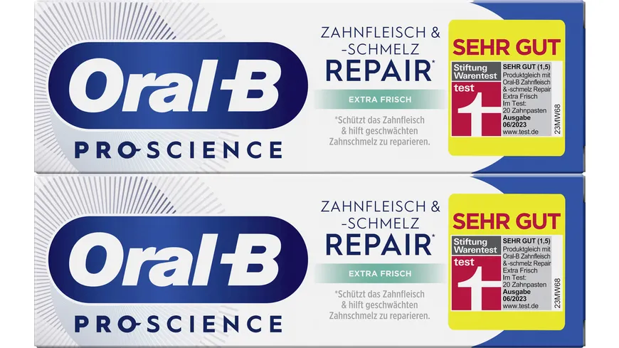 Oral-B Zahncreme Pro-Science Zahnfleisch- & schmelz Repair extra Frisch Doppelpack 150 ml