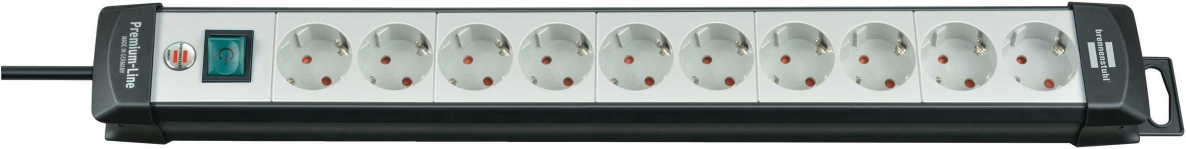 Brennenstuhl 1951500100 Premium-Line power strip 10-way black/light grey 3m H05VV-F 3G1.5