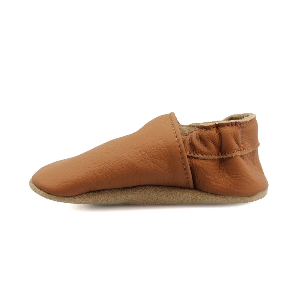 baBice Plain Nugat braune Krabbleschuhe