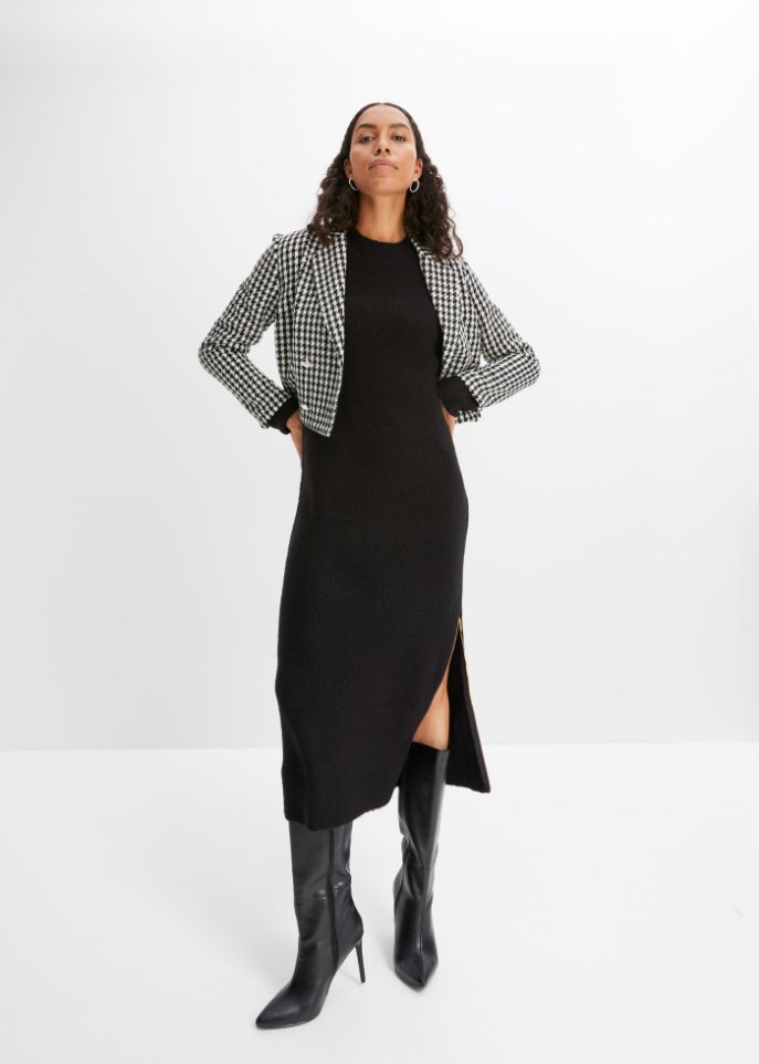 Strickkleid mit Reißverschluss