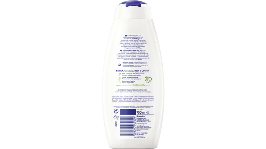 NIVEA Pflegebad Creme soft 750 ml