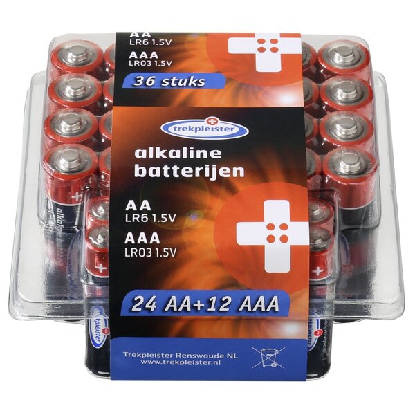 Trekpleister AA- ja AAA-paristot 36 kpl