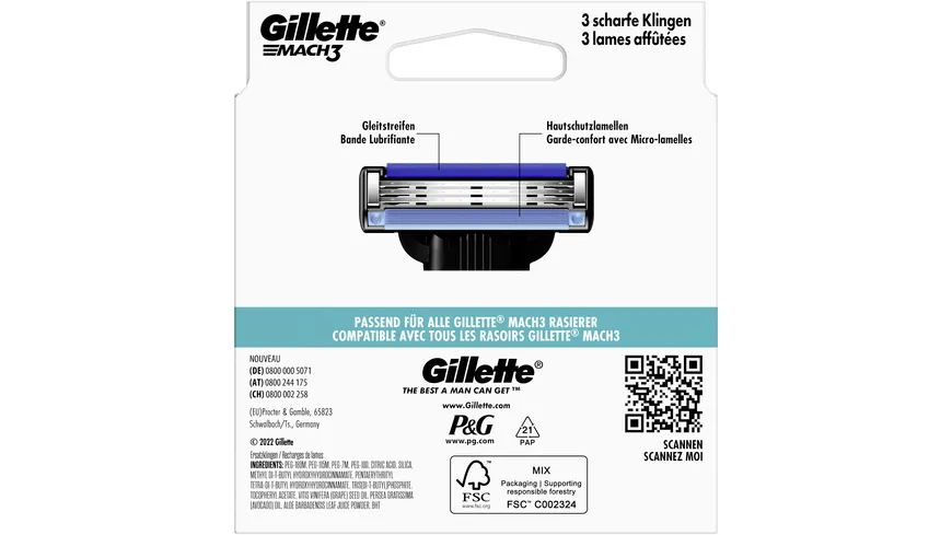 Gillette MACH3 Rasierklingen