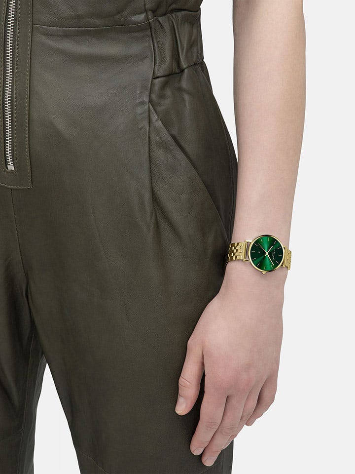 Liebeskind Quarzuhr in Gold/ Dunkelgrün günstig kaufen onesize
