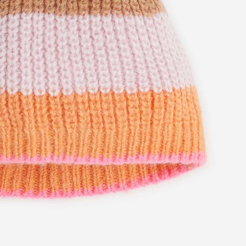Bonnet rayé fille multicolore jaune Catimini