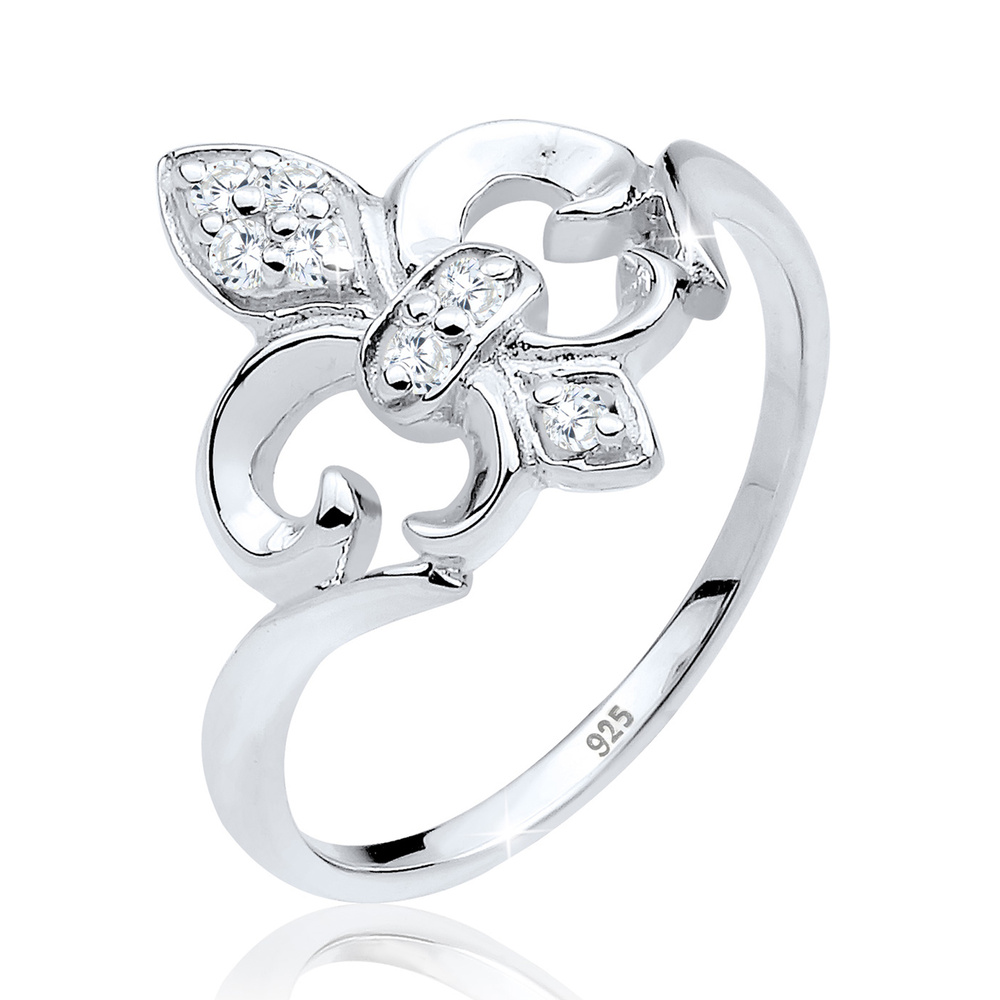 Elli Elli Bague Lilie Zirkonia 925 Sterling Silber Bague