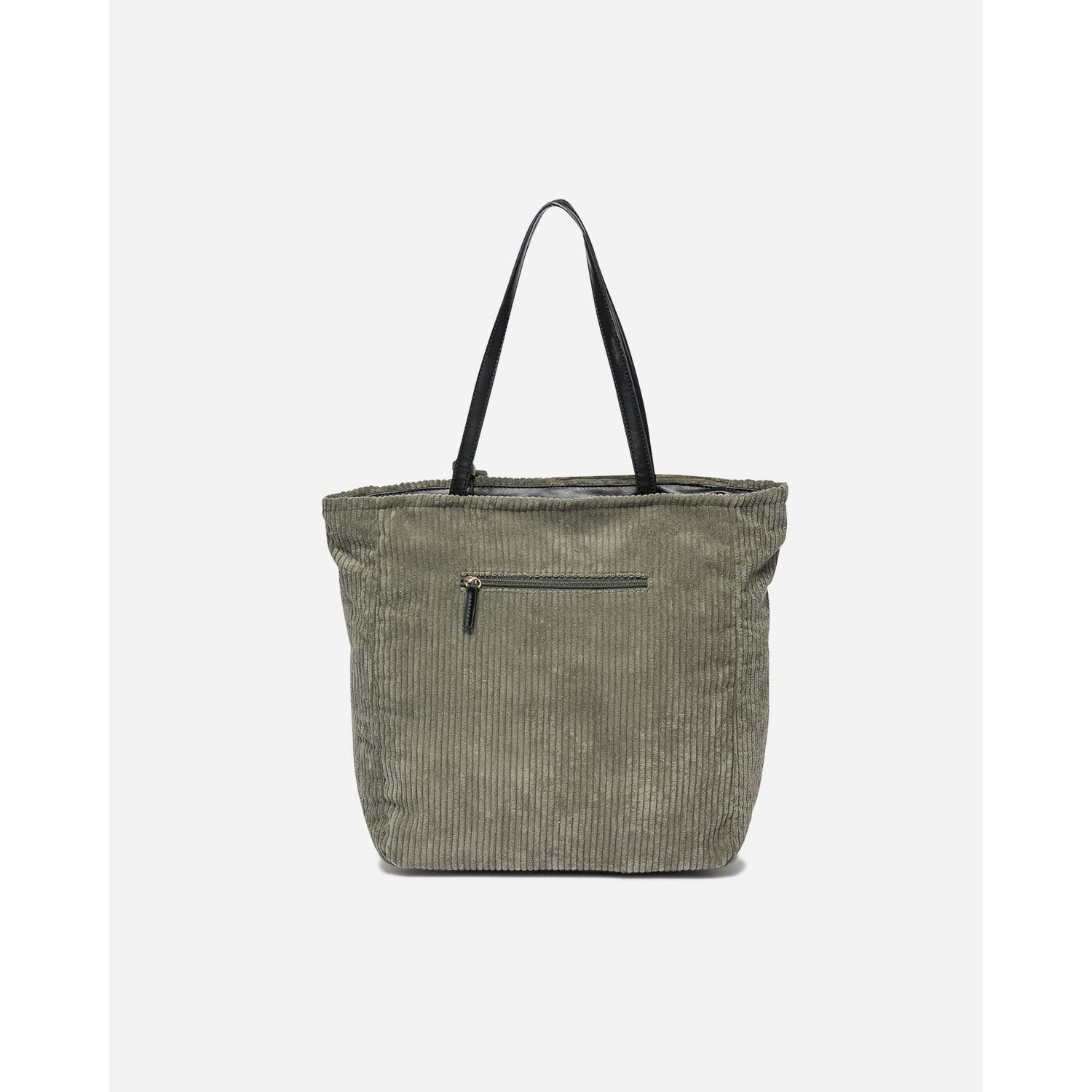 Sac cabas kaki en velours côtelé