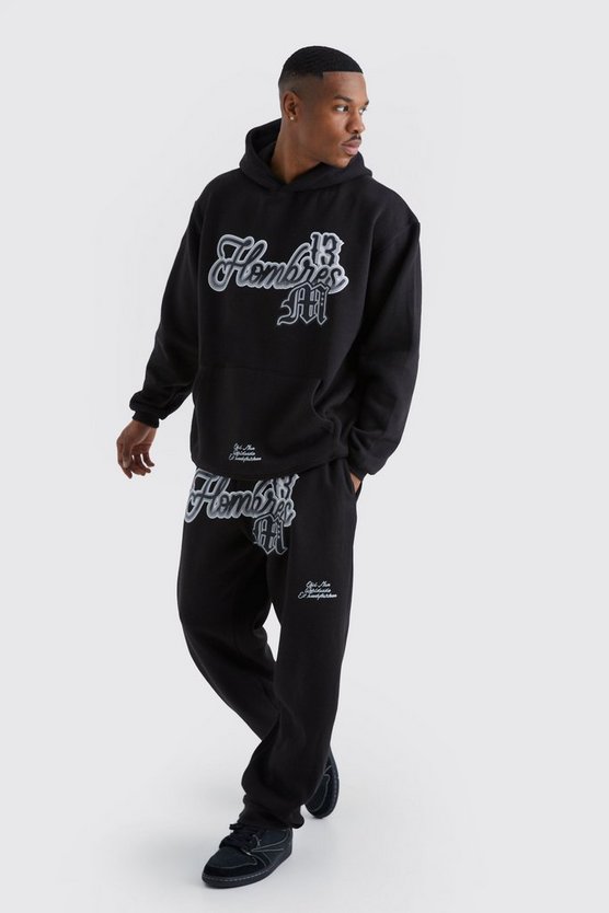 Oversize Trainingsanzug mit Homme-Print