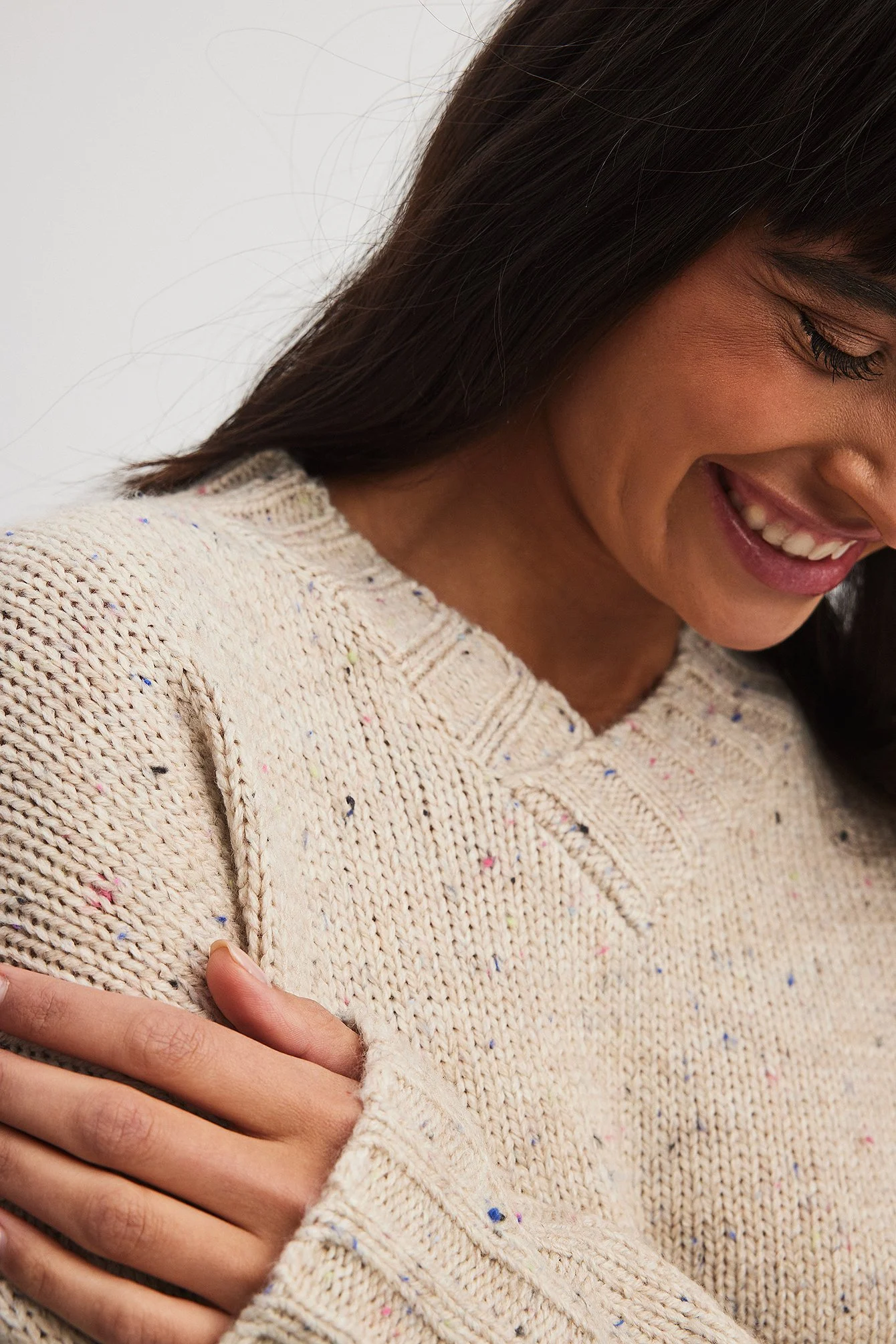 Strickpullover mit V-Ausschnitt