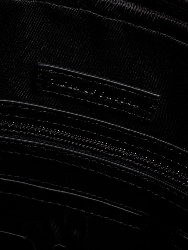 Laptoptasche aus Leder in schwarz