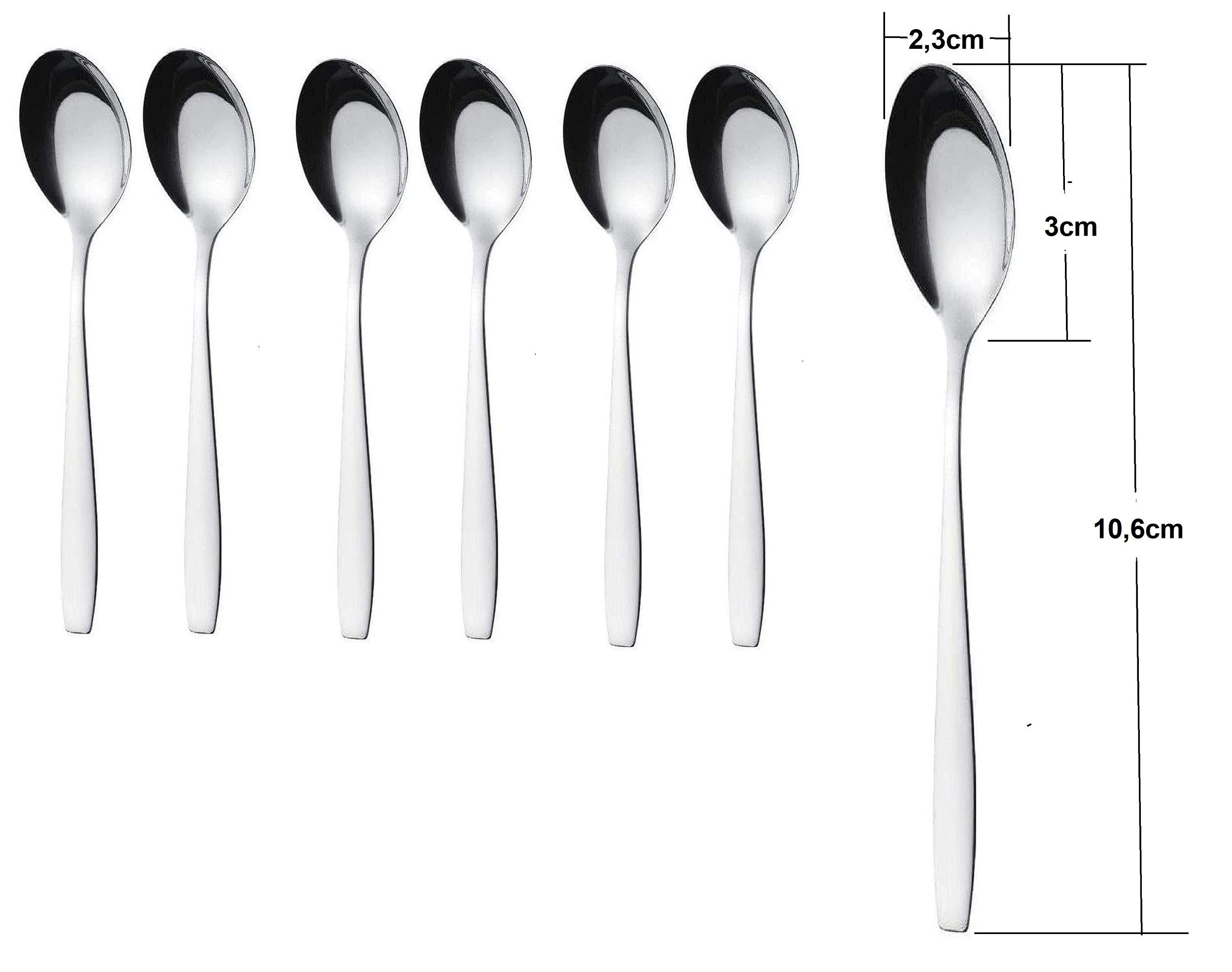 GRÄWE Espressolöffel 6er Set Espressolöffel Mokkalöffel kleiner Löffel Edelstahl L 10,6cm